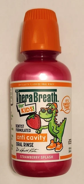 Therabreath Kids' Mouthwash Anti-Cavity Oral Rinse Strawberry Splash, 10 fl oz Therabreath Kids' Mouthwash Anti-Cavity Oral Rinse Strawberry Splash, 10 fl oz