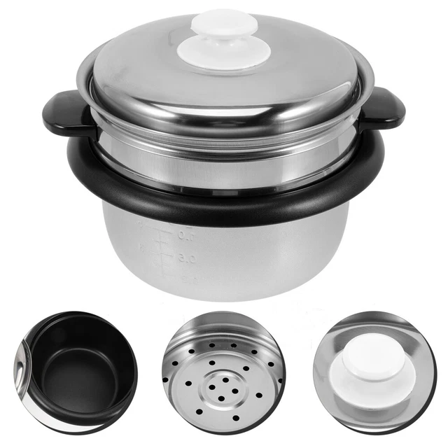 Rice Cooking Insert Rice Cooker Liner Vegetable Steamer Pot Plug-in 2