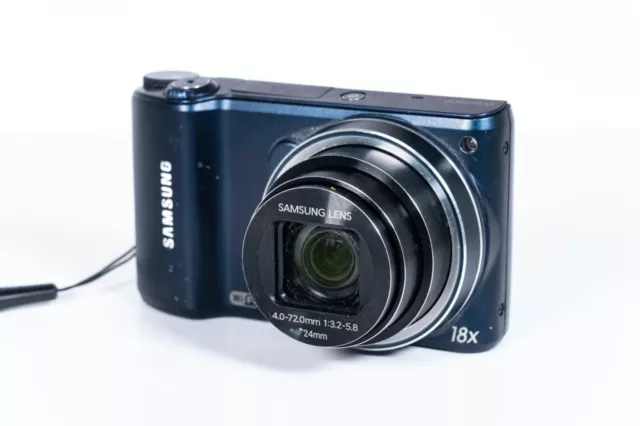 Samsung Digital Camera WB250F Blue 14MP WIFI 18x Optical Zoom Smart Camera