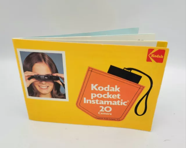 Kodak Pocket Instamatic 20 Owner Manual for Camera - MANUAL ONLY Vintage