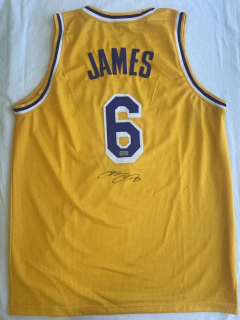 LeBron Raymone James Sr. "King James" Signed Autographed Lakers Jersey with COA