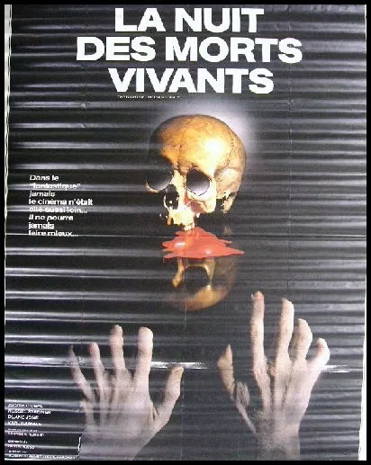 LA NUIT DES MORTS VIVANTS Affiche Cinéma ROULEE / Movie Poster GEORGE A. ROMERO