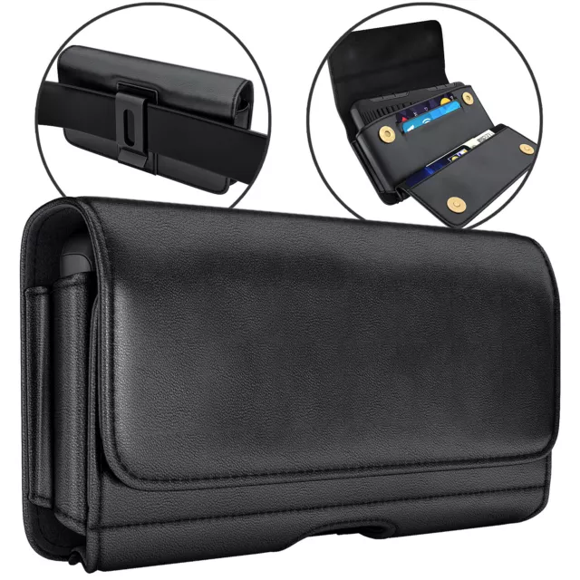 De-Bin Samsung Galaxy S10e/S7/S6/S6 Edge Phone Holster Belt Holder w/ Clip Black