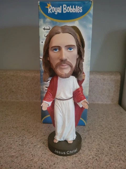 Royal Bobbles Jesus Christ Limited Edition Bobblehead NIB Version 1 Blue Eyes