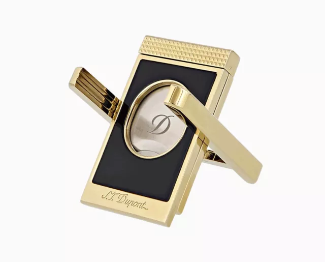 S.t. Dupont Cigar Cutter Tagliasigari Stand Lama Ghigliottina Dorato Nero 003393