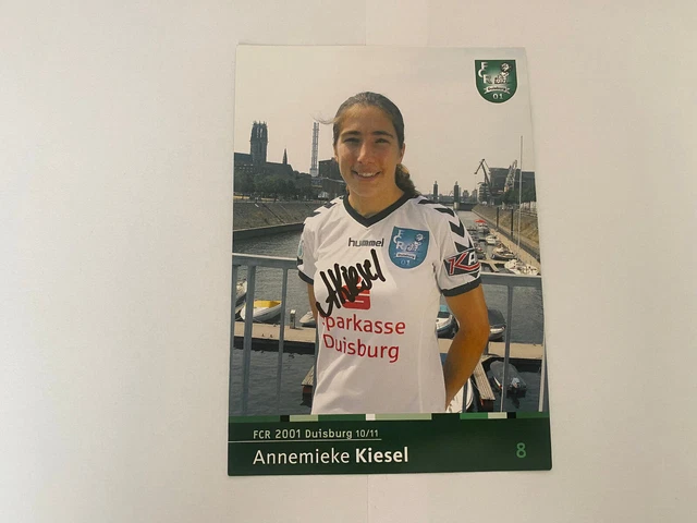 ANNEMIEKE KIESEL FCR Duisburg Autogrammkarte mit Original Unterschrift
