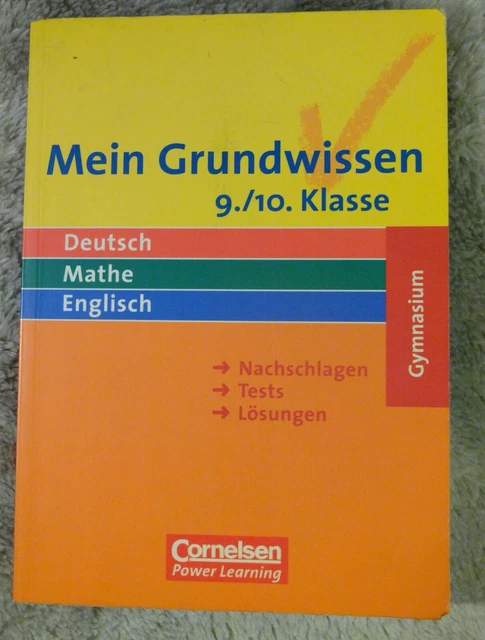 Was Heißt Mathe Auf Englisch MEIN GRUNDWISSEN 9./10. Klasse Deutsch Mathe Englisch Gymnasium