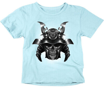 Ronin Skull Samurai Japanese Warrior Kids Boys Girls T-Shirt | Screen Printed