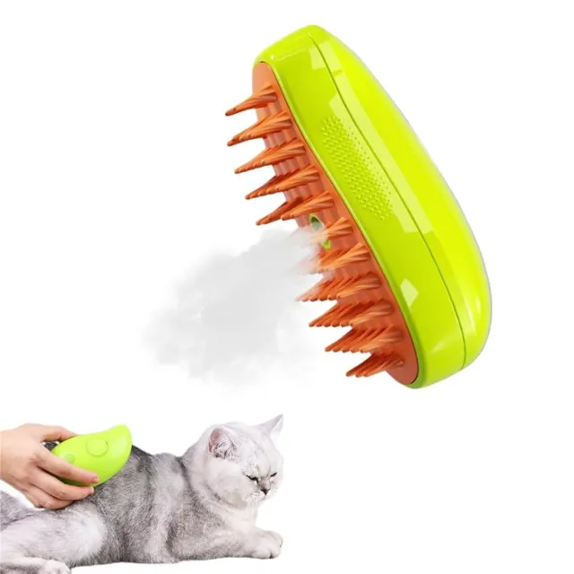 Steamy Cat Brush -3 In1 Cat Steamy Brush, Self Cleaning Steam Cat Brush