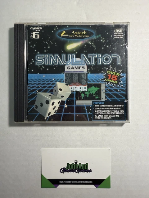 Lot De Jeux PC Vintage – Simulation Games – Aztech New Media – Années 90 – Shelf195
