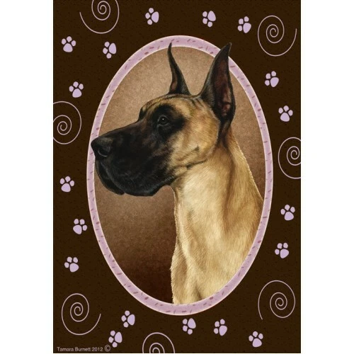 Paws House Flag - Fawn Great Dane 17020