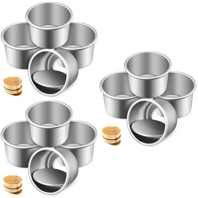 12 Pcs Nonstick Easy Quick Release Bakeware Cake Molds with Removable Bottom