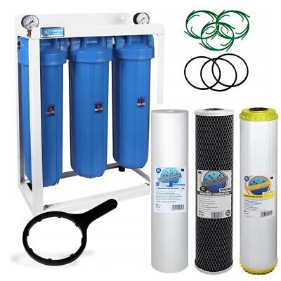 Aquafilter 3 STAGE 10" Acqua Purificatore Rinfrescante ammorbidente Kit Filtro 1/2" 