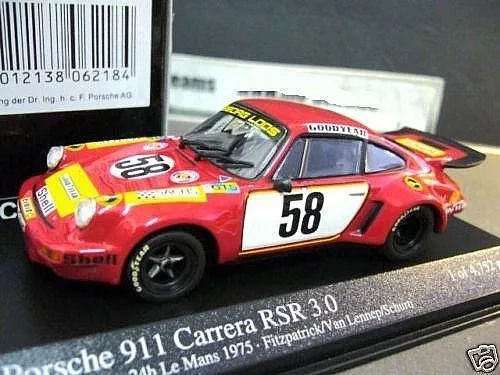 PORSCHE 911 RSR Carrera GELO Loos Le Mans 1975 #58 Schurti Minichamps SP 1:43