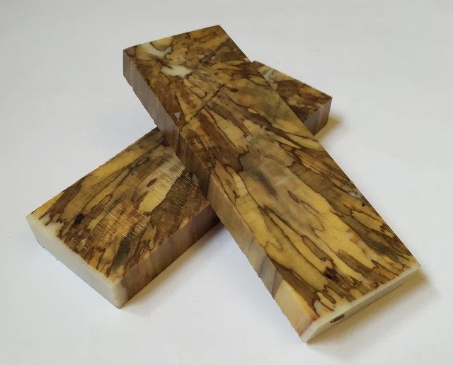 Juego de 2 bloques estabilizados de columna de abedul para manijas de cuchillo 15*44*130 mm (N153.2)