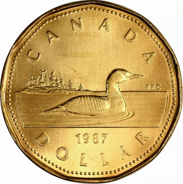 Canada 1987 First Year Issue BU UNC Uncirculated Loonie!!