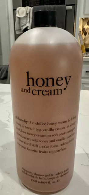 PHILOSOPHY HONEY CREAM SHAMPOO BATH & SHOWER GEL w/Pump 64 oz