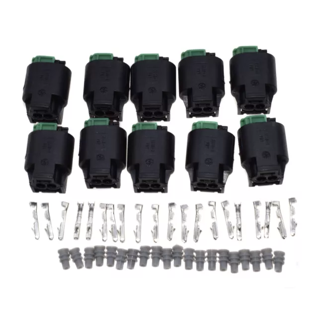 Lot de 10 pièces connecteur électrique 2 broches adapté pour BMW/Mini 1-967644-1 968405-1 neuf