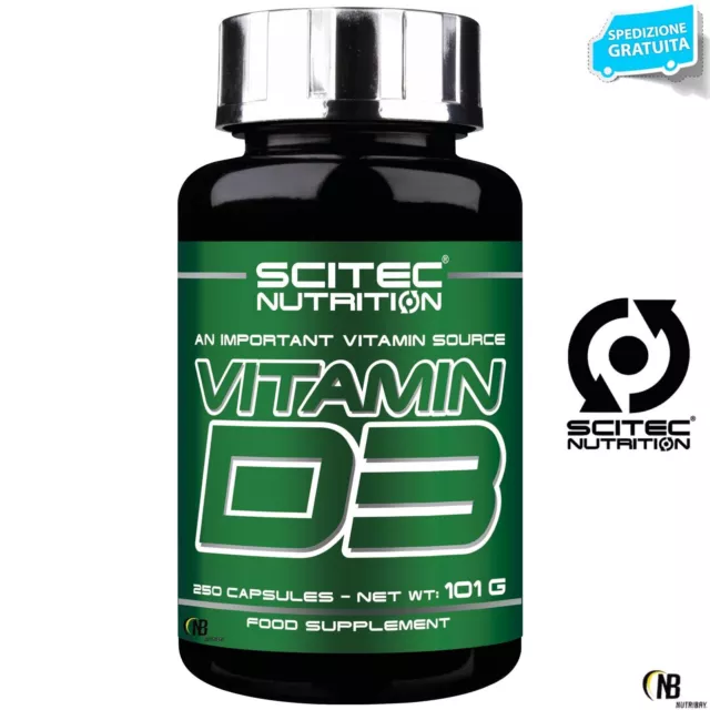 Scitec Nutrition D3 250 cps. Integratore di Vitamina D3 in capsule