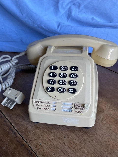 ANCIEN TÉLÉPHONE FIXE Vintage SOCOTEL S63 orange ANCIEN TÉLÉPHONE FIXE Vintage SOCOTEL S63 orange