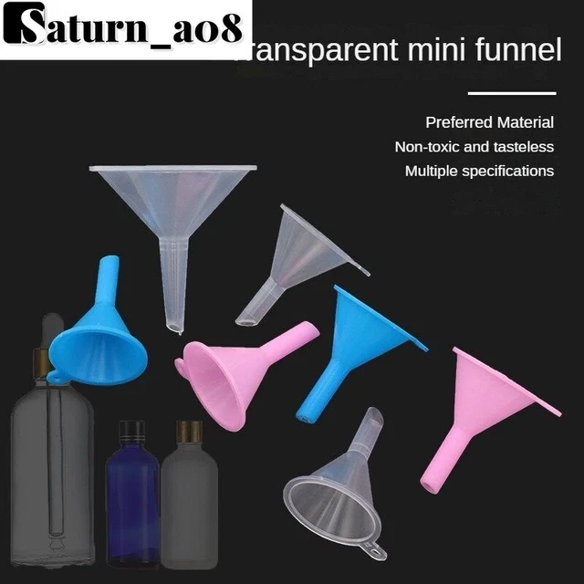 2Pcs Mini Plastic Funnel Small Mouth Liquid Oil Supplies