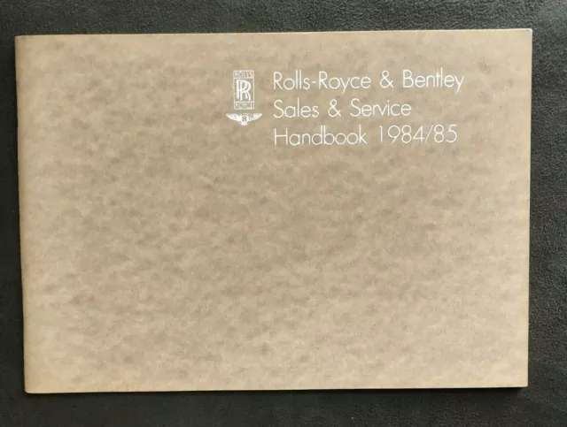 1984 1985 Rolls Royce Bentley Sales & Service Motor Car Handbook Supplement