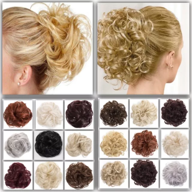 KOKO Scrunchie Large Curly Wavy Messy Bun Hair Piece Extension Wrap Natural UB