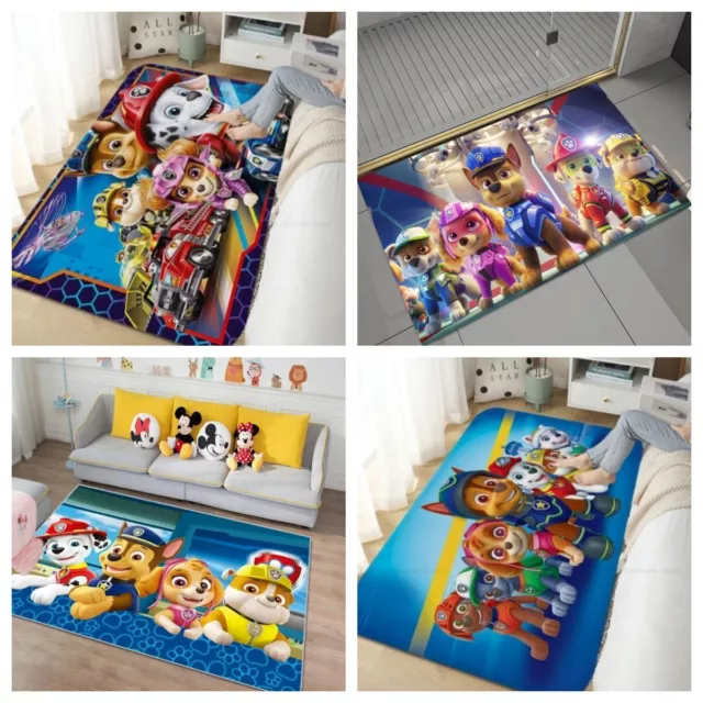 Tappeto per bambini da interno 3D zampa pattuglia tappeto ragazzi ragazze camera da letto tappeto zerbino