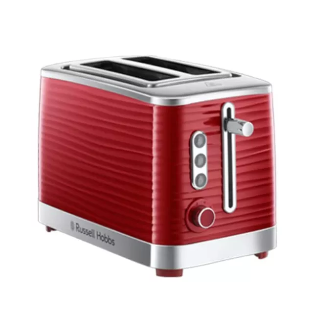 Russell Hobbs 24372 Inspire 2 rebanadas tostadora roja 220 voltios solo exportación