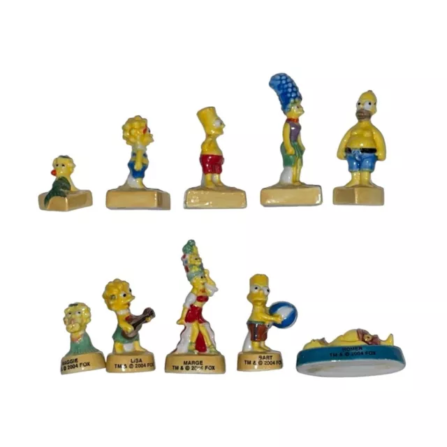 Série complète de 10 fèves Simpson en vacances