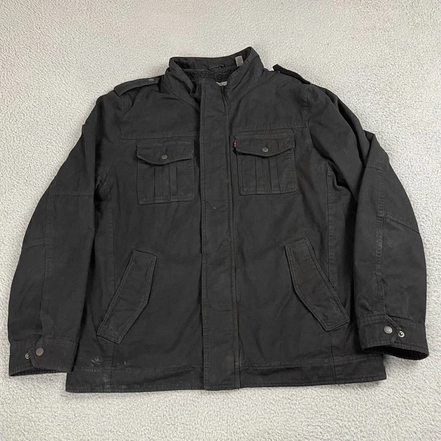 Levi's Sherpa Lined Two Pocket Trucker Jacket Black Mens XL