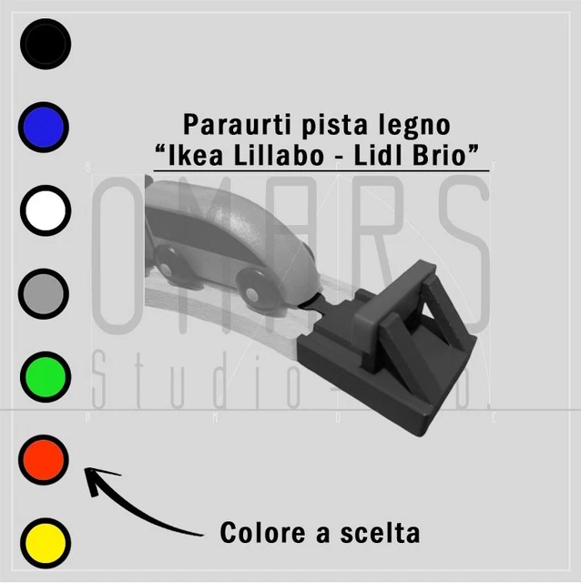 Pista Curva Ammaccata 20 Cm Per Treno In Legno, Compatibile BRIO, IKEA, Melissa & Doug, Stampata In 3D In Francia, PLA