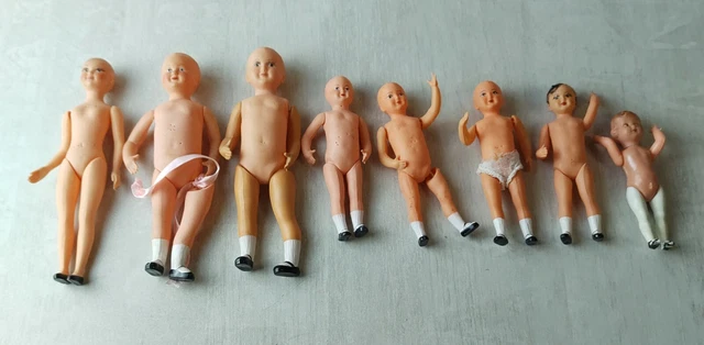 Lot De Petites Poupées Anciennes – Poupons Petit Colin, Porcelaine SFC – Vintage