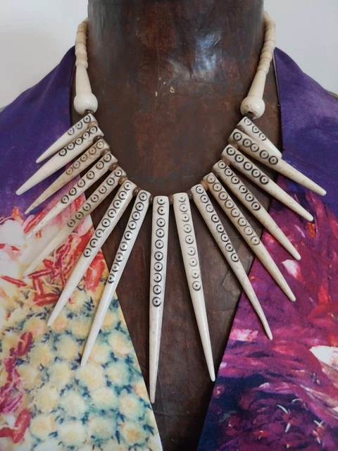 Collier Vintage En Argent Massif Tissé - Plastron Ancien, Pièce D'occasion