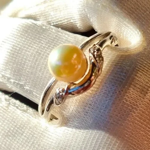 Bague Argent 925 Solitaire Citrine Et Saphir - Taille 62 - Occasion état Quasi Neuf