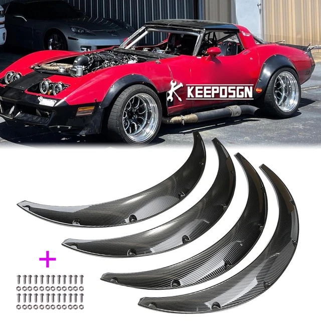 FOR CHEVY CORVETTE C3 C4 C5 C6 Fender Flares Widebody Arch Mudguard ...