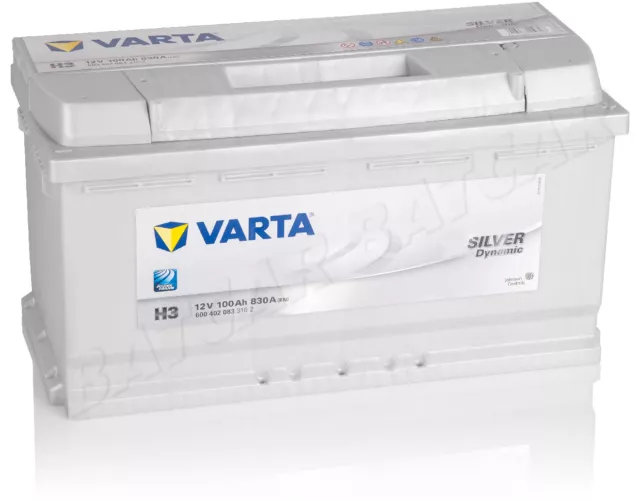 VARTA 100 Ah STARTERBATTERIE H3 SILVER DYNAMIC 12V 100Ah Batterie 600402083 NEU