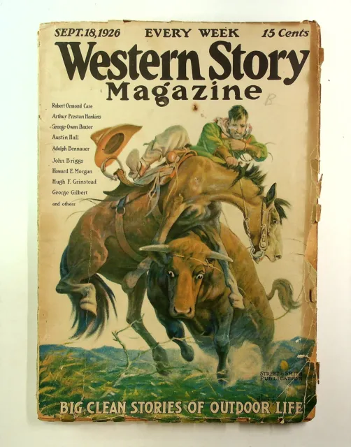 Western Story Magazine Pulp 1st Series Sep 18 1926 Vol. 63 #5 GD/VG 3.0