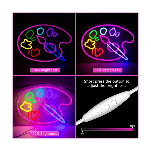 MOODLION PAINT PALETTE Neon Sign For Wall Decor Studio Room Led Lights