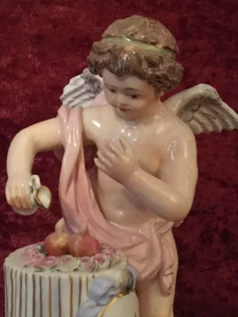 Große Meissen Figur Amor Engel Putto Devisenkind Cherub 20 cm 1. Wahl 3