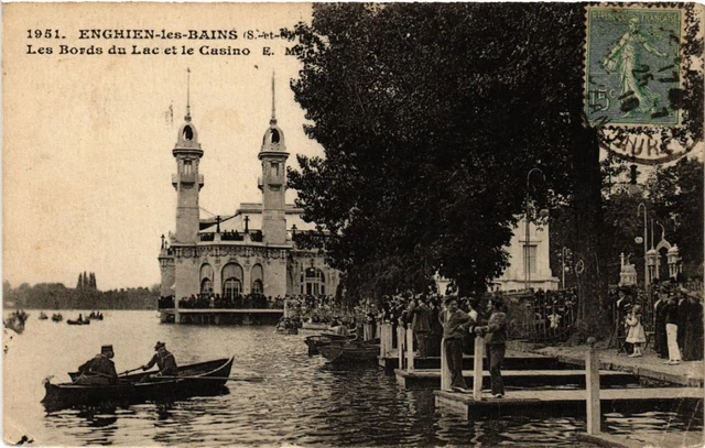 CPA AK ENGHIEN-les-BAINS - Les Bords du Lac et le Casino (519532)