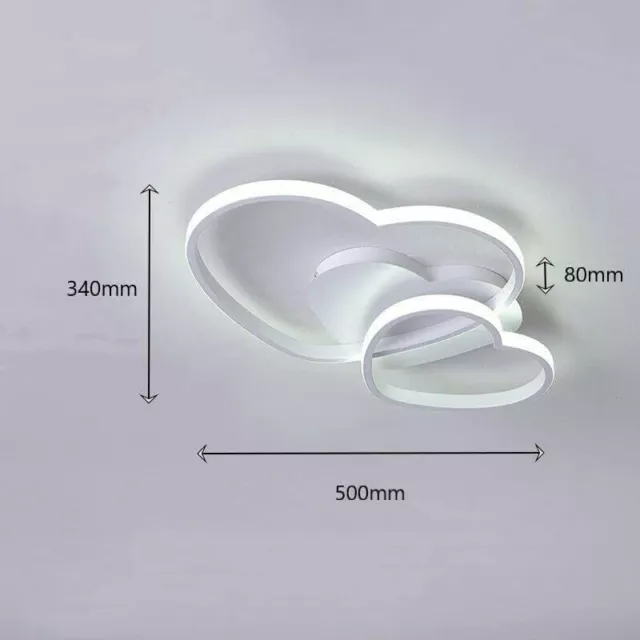 Plafoniera LED Lampada da Soffitto 31W Forma di Cuori Sovrapposti Moderno Bianco 3