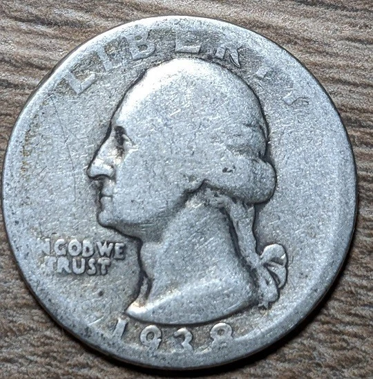 1938-S Washington Silver Quarter