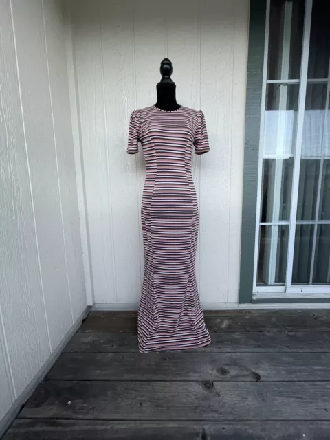 ASOS Maternity Womens Size 6 US Striped Maxi T Shirt Dress Crew