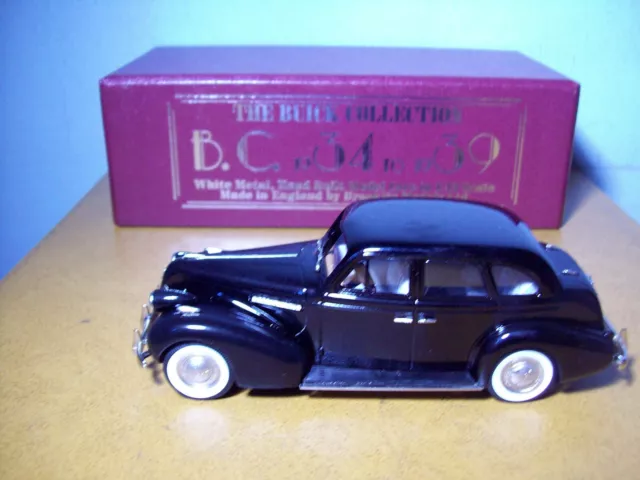 1/43 Brooklin Bc007 1939 Buick Century 4 Door Sedan M-61 In Black 3