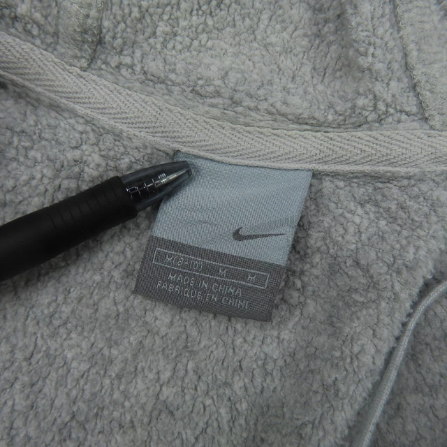 Giacca Nike Ragazze Grigio Medio Centro Logo Zip Intera Con Cappuccio Maniche Lunghe Giovani 8