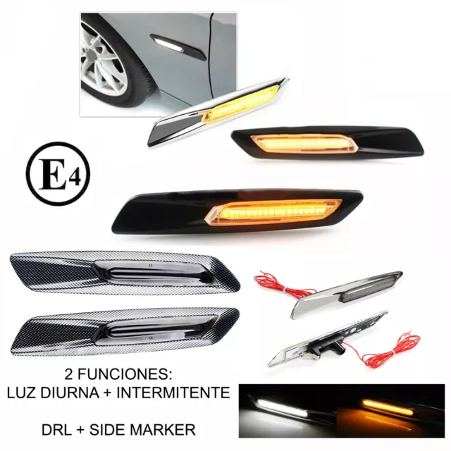 Intermitentes para Bmw F10 + luz diurna 6 acabados side markers indicatori