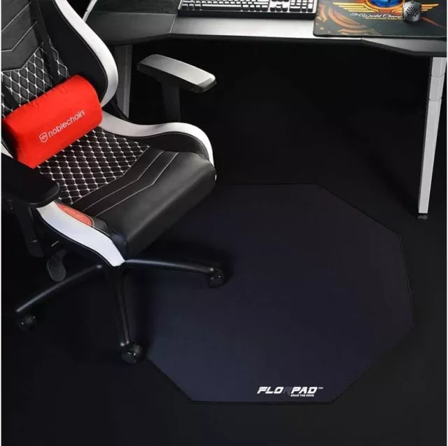 Gaming Chair Floor Mat Smooth Gliding Noise Cancelling Protection Mat - Black 2
