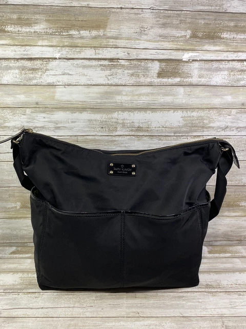 Kate Spade Black Nylon Leather Trim Travel Carry On Tote Shoulder Hand Bag