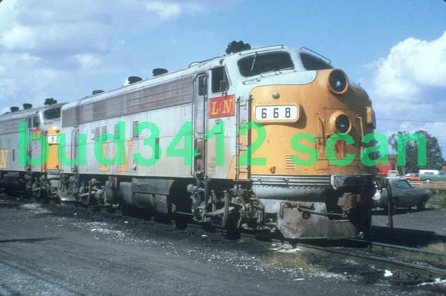 L&N Louisville & Nashville FP7 #668 at Atlanta GA 1970 DUPLICATE Slide!